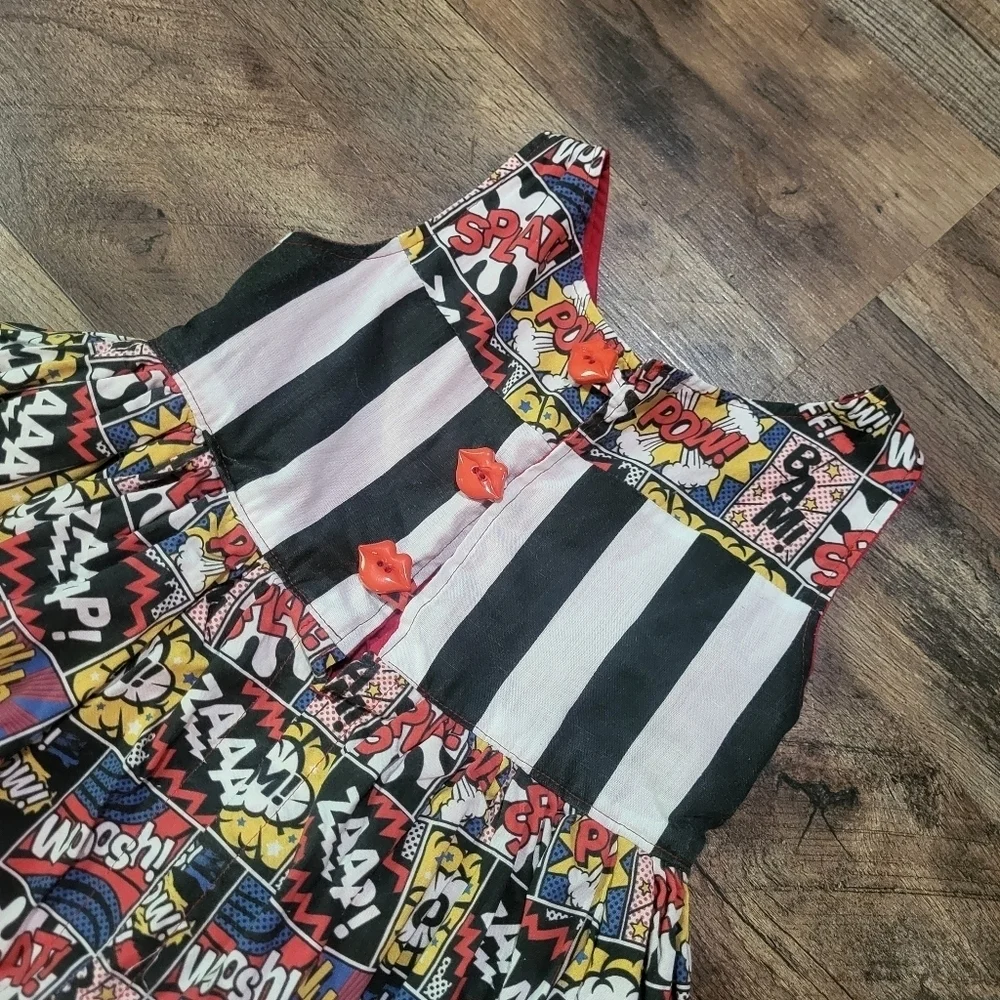 Handmade Jonah and Grace Comic Book Toddler Dress Size 2T